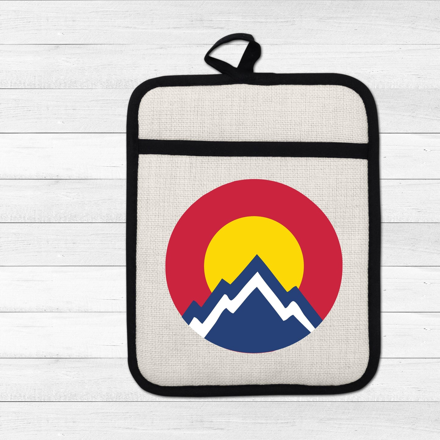 Colorado Pot Holder | Silicone Pocket Oven Mitt With Heat Resistant Trivet