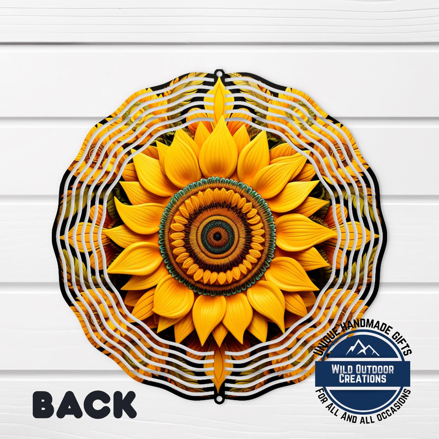 Sunflower Wind Spinner - 10 Inch Vibrant Floral Garden Art with 360° Swivel