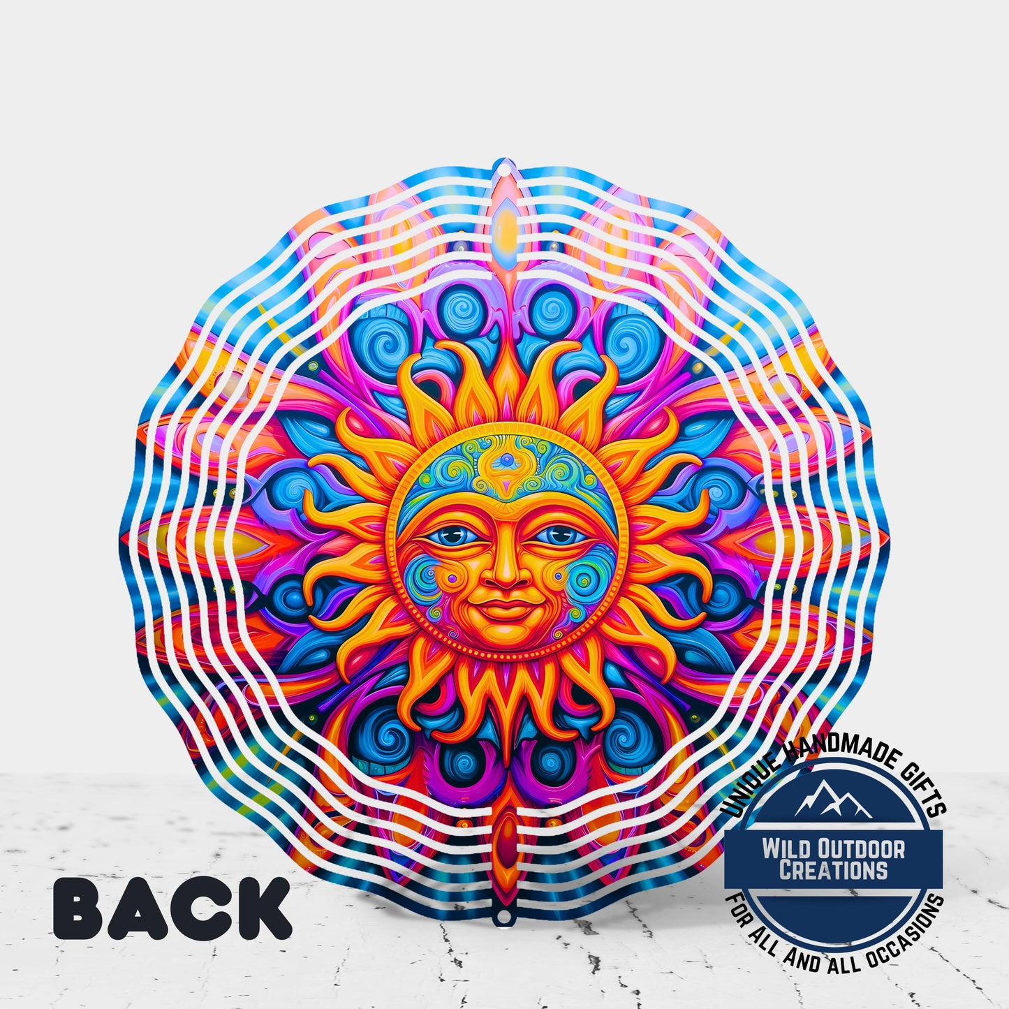 Sun Wind Spinner - Neon Boho Garden Decor | Vibrant Aluminum Outdoor Ornament