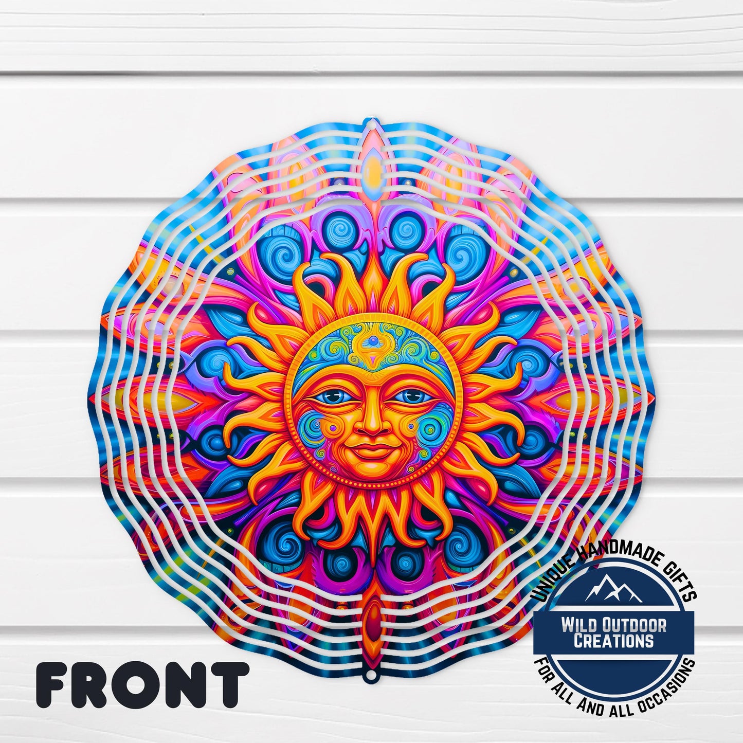 Sun Wind Spinner - Neon Boho Garden Decor | Vibrant Aluminum Outdoor Ornament