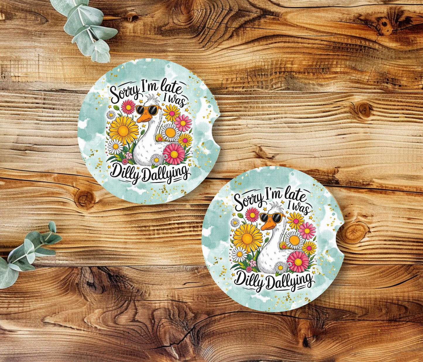 Funny Goose Sandstone Car Coaster - Unique Car Accessory  Perfect Stocking Stuffer