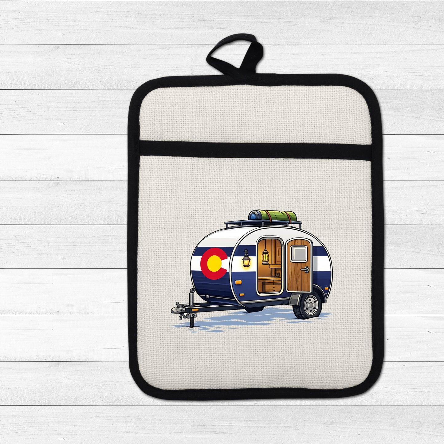 Pot Holder Oven Mitt - Heat Resistant Silicone Trivet | Colorado Camper Gift