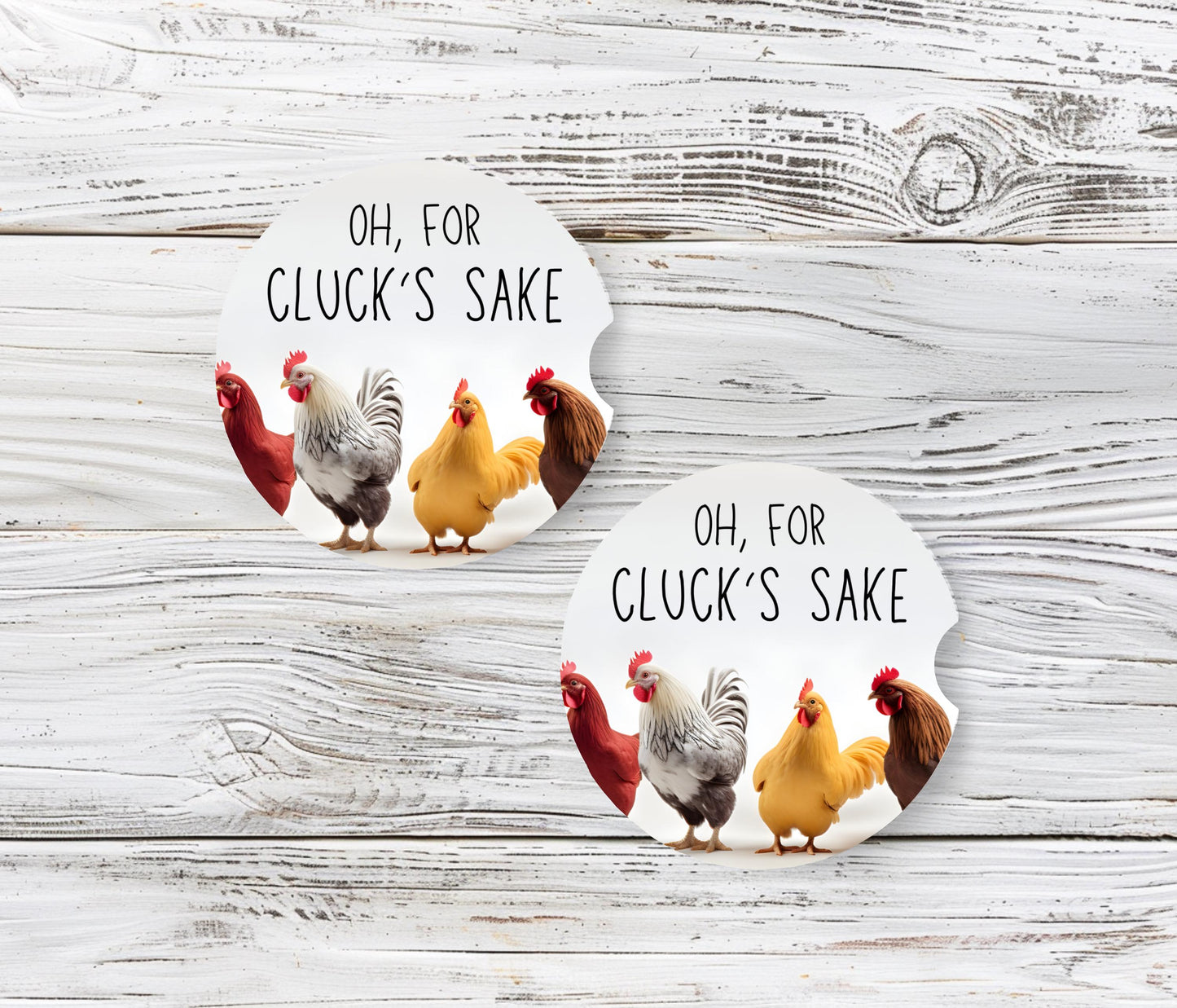 Funny Chicken Car Coaster - Absorbent Sandstone Cup Mat for Vehicles