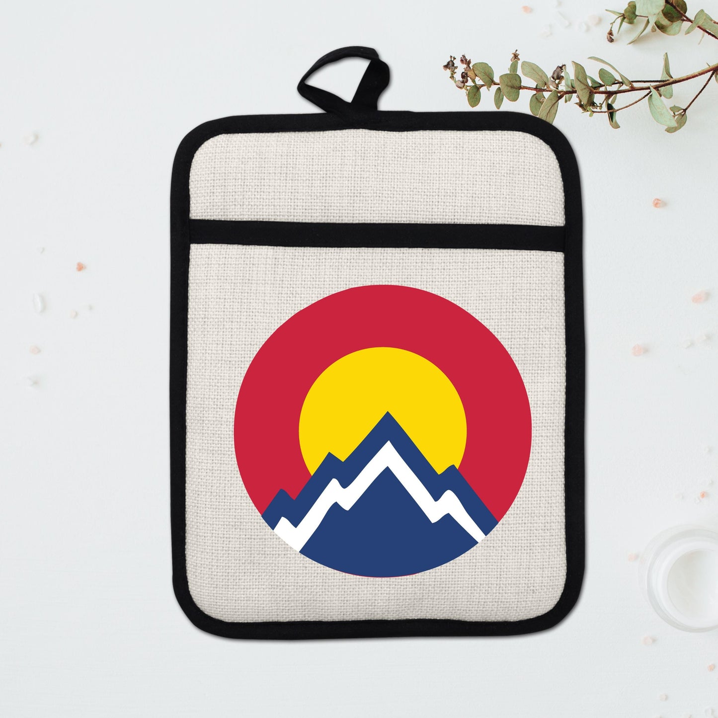 Colorado Pot Holder | Silicone Pocket Oven Mitt With Heat Resistant Trivet