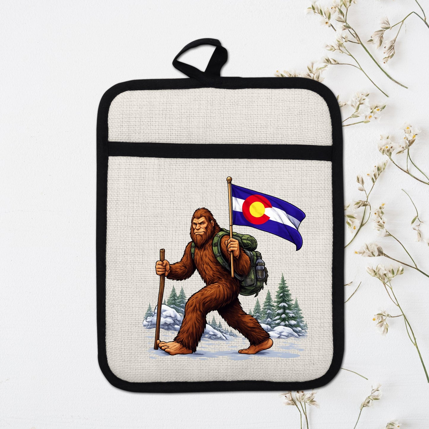 Bigfoot Pot Holder – Silicone Trivet Mitt | Pocket Style Heat Resistant Mitt