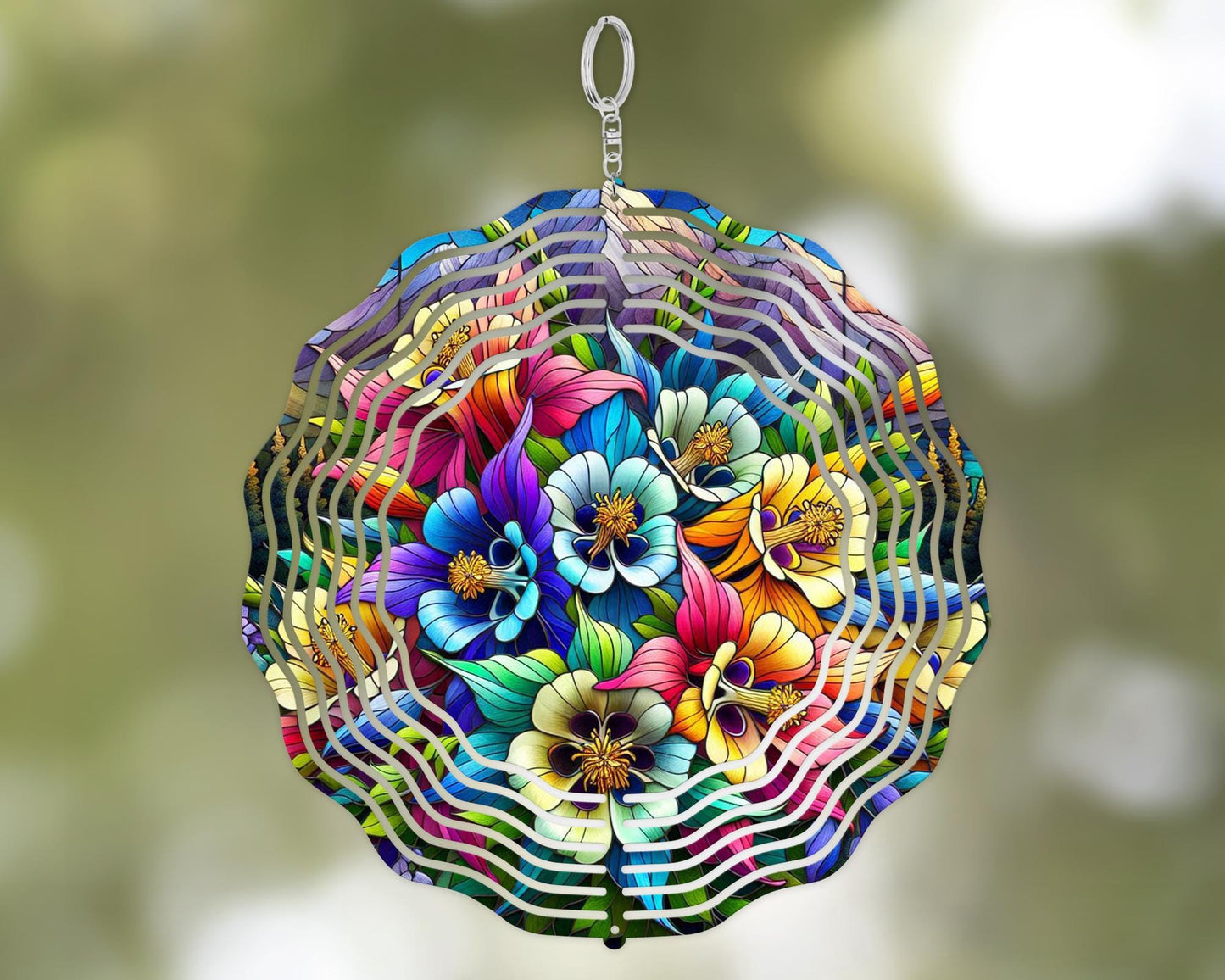 Columbine Flower Wind Spinner - Vibrant Garden Art with Spinning Motion