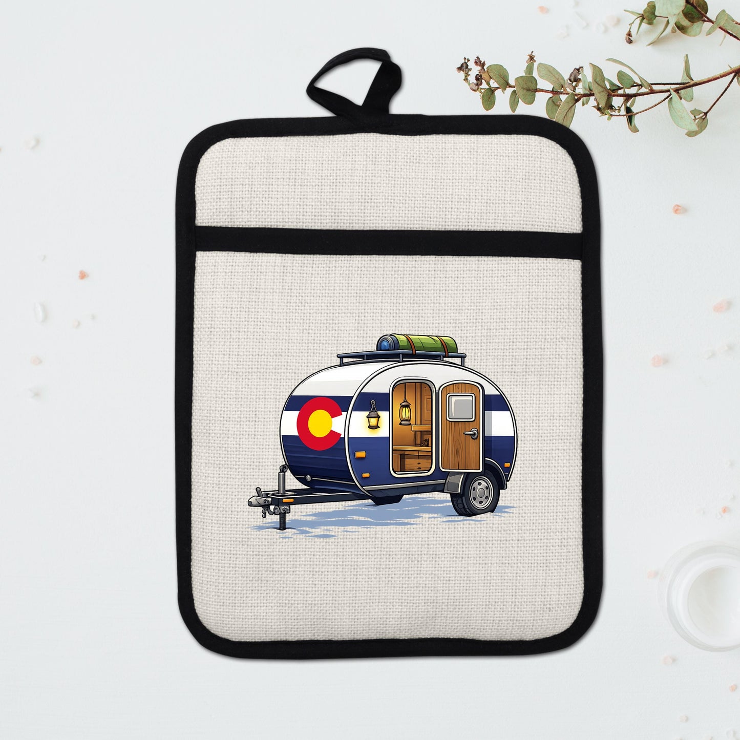 Pot Holder Oven Mitt - Heat Resistant Silicone Trivet | Colorado Camper Gift