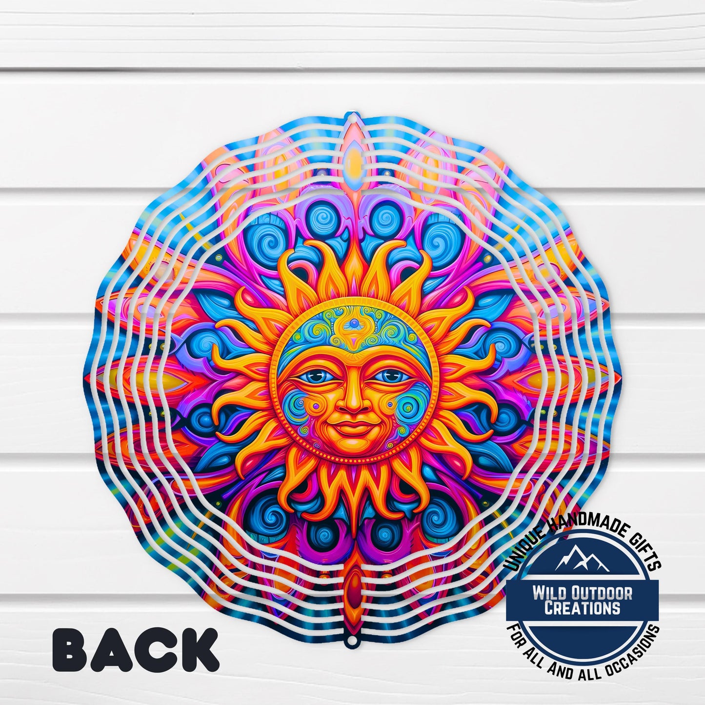 Sun Wind Spinner - Neon Boho Garden Decor | Vibrant Aluminum Outdoor Ornament