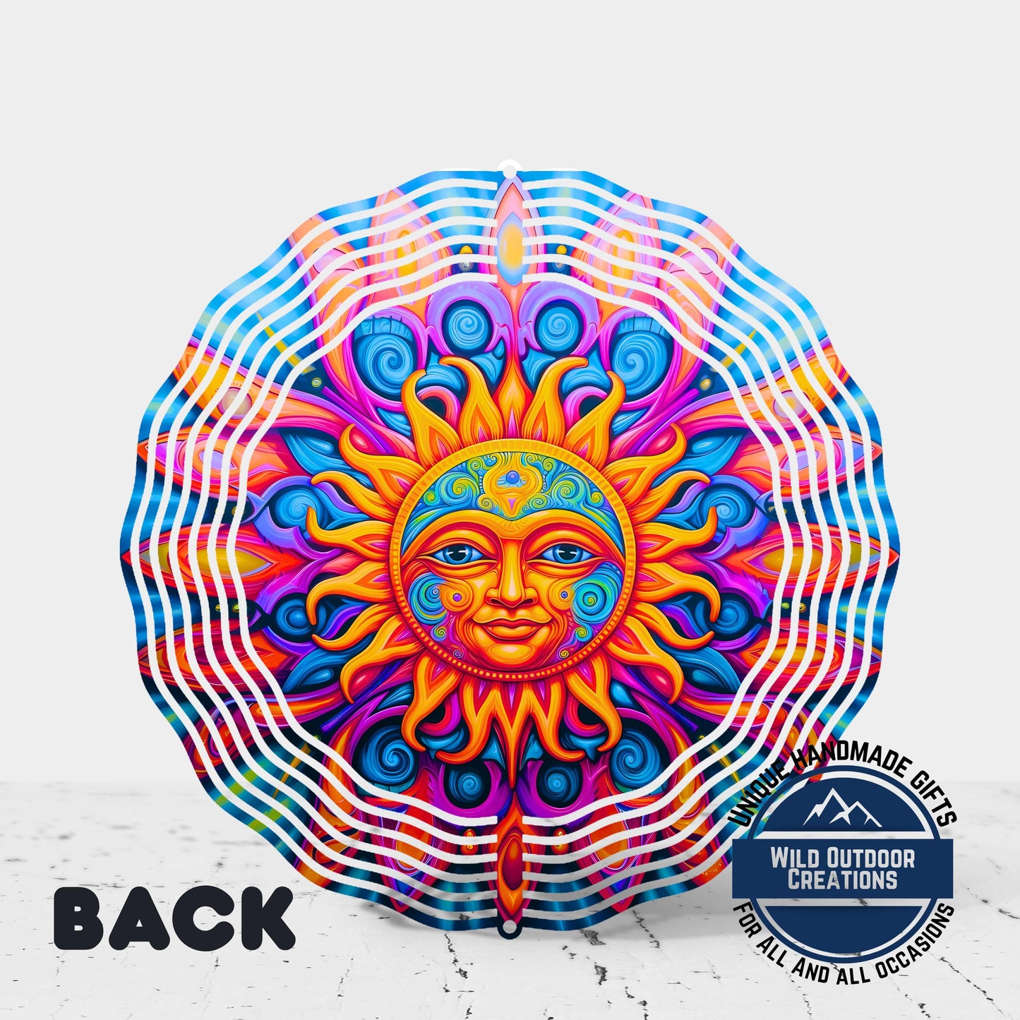 Sun Wind Spinner - Neon Boho Garden Decor | Vibrant Aluminum Outdoor Ornament