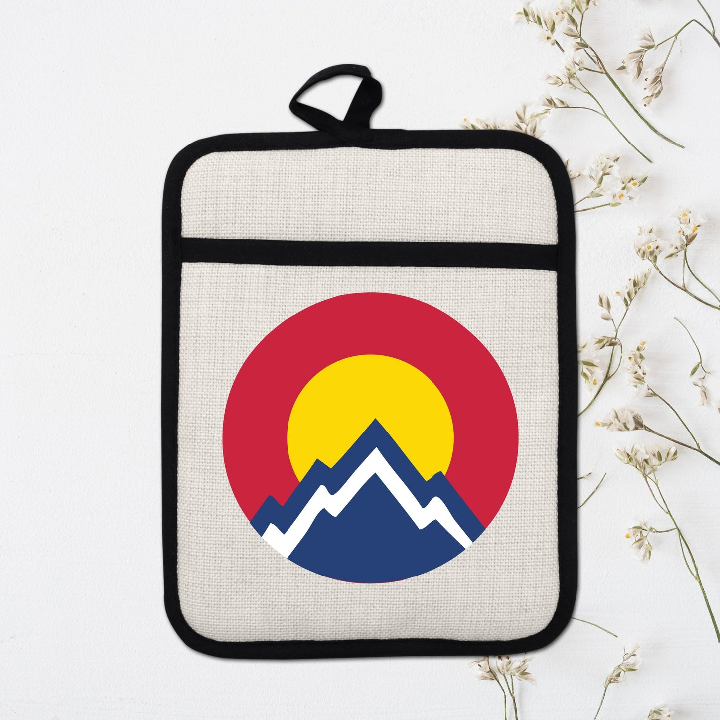 Colorado Pot Holder | Silicone Pocket Oven Mitt With Heat Resistant Trivet
