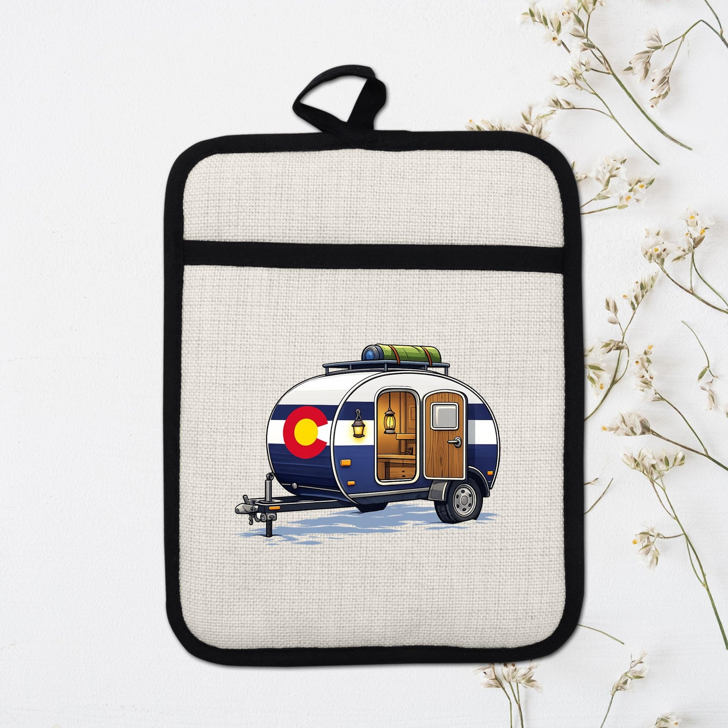 Pot Holder Oven Mitt - Heat Resistant Silicone Trivet | Colorado Camper Gift