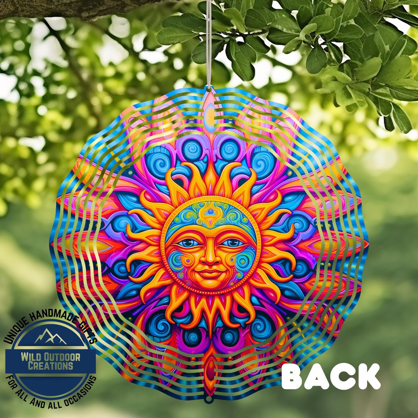 Sun Wind Spinner - Neon Boho Garden Decor | Vibrant Aluminum Outdoor Ornament
