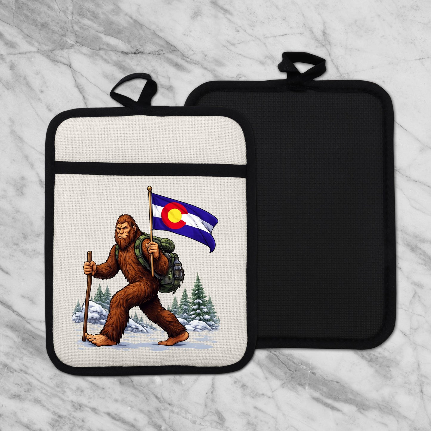 Bigfoot Pot Holder – Silicone Trivet Mitt | Pocket Style Heat Resistant Mitt