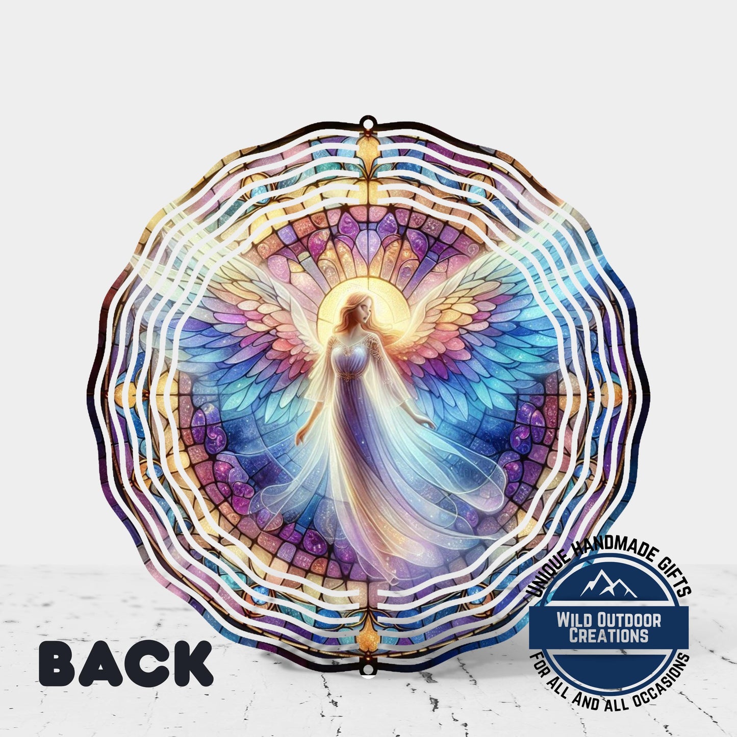 Angel Wind Spinner – Pastel Garden Decor | Unique Mother's Day Gift, Outdoor Art