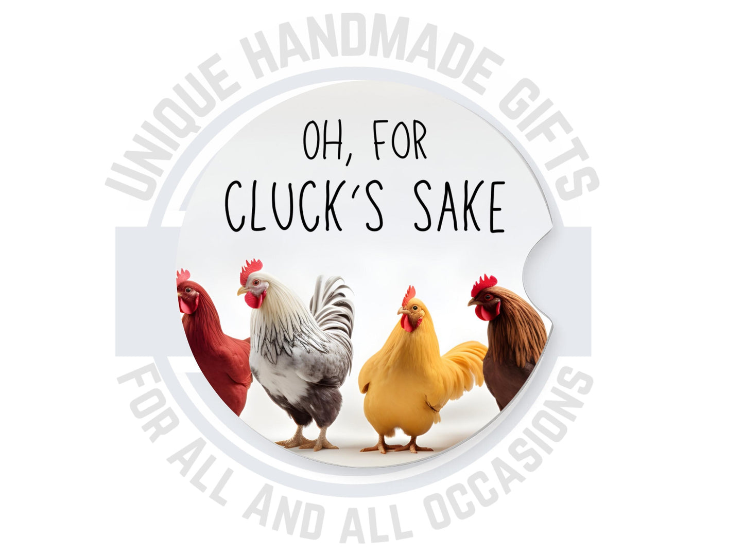 Funny Chicken Car Coaster - Absorbent Sandstone Cup Mat for Vehicles