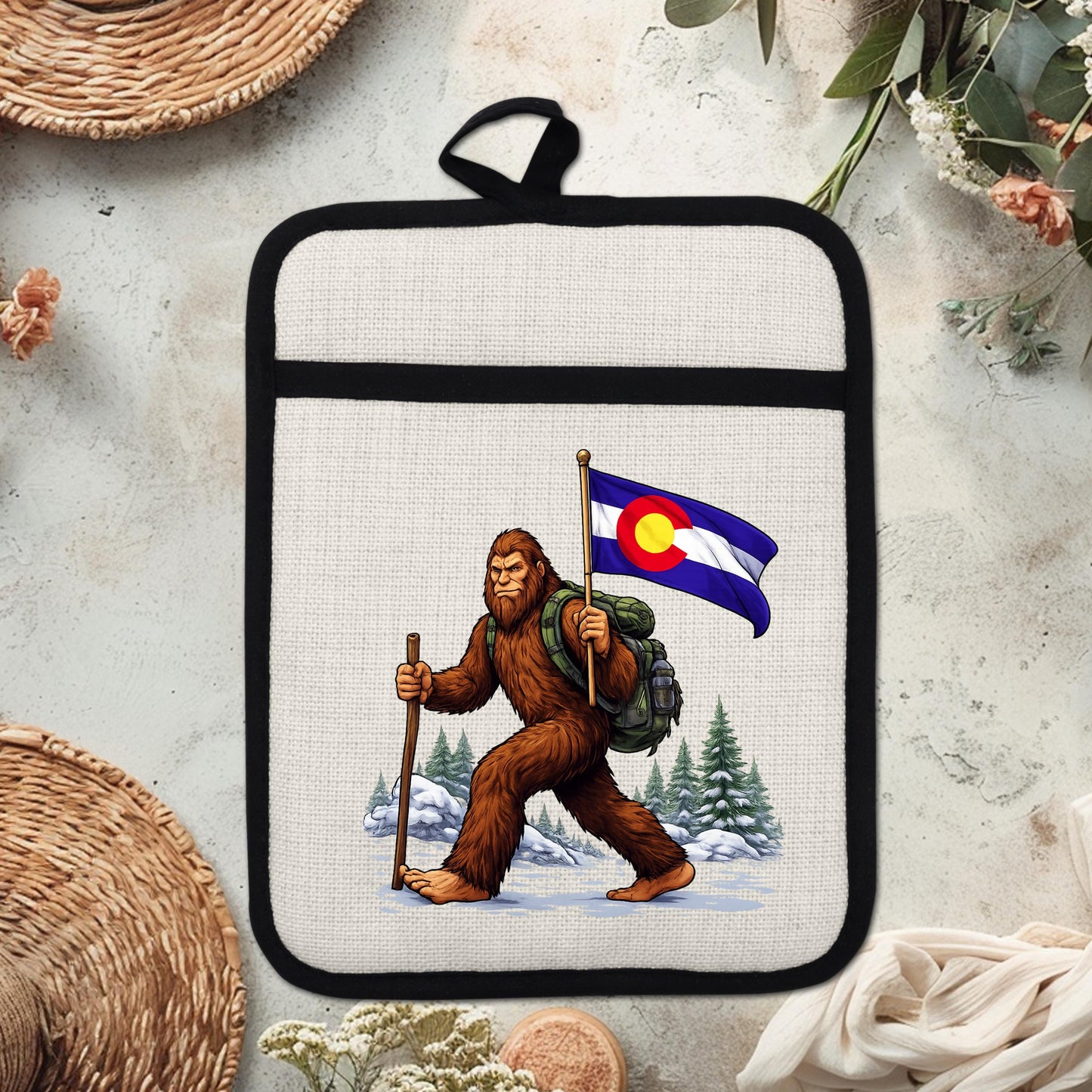 Bigfoot Pot Holder – Silicone Trivet Mitt | Pocket Style Heat Resistant Mitt