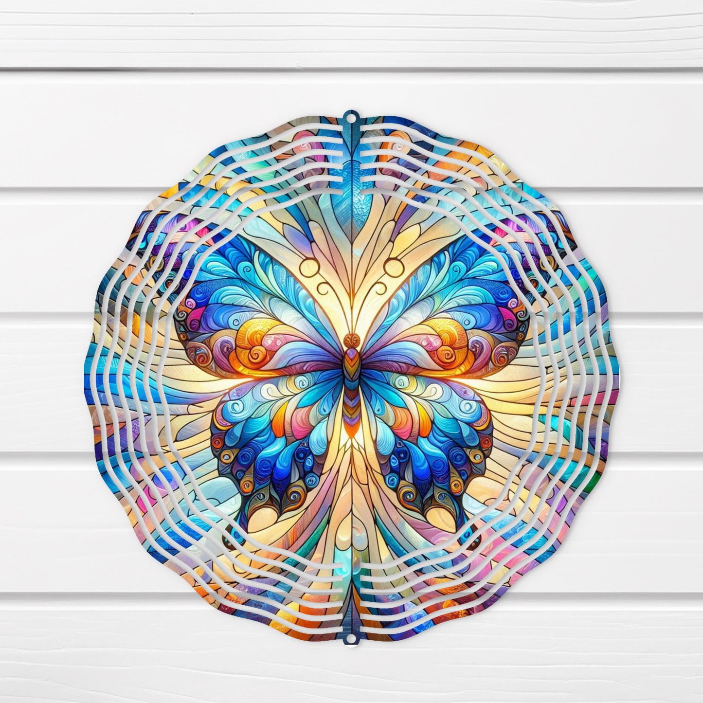 Butterfly Wind Spinner - Colorful Metal Garden Decor with UV Protection
