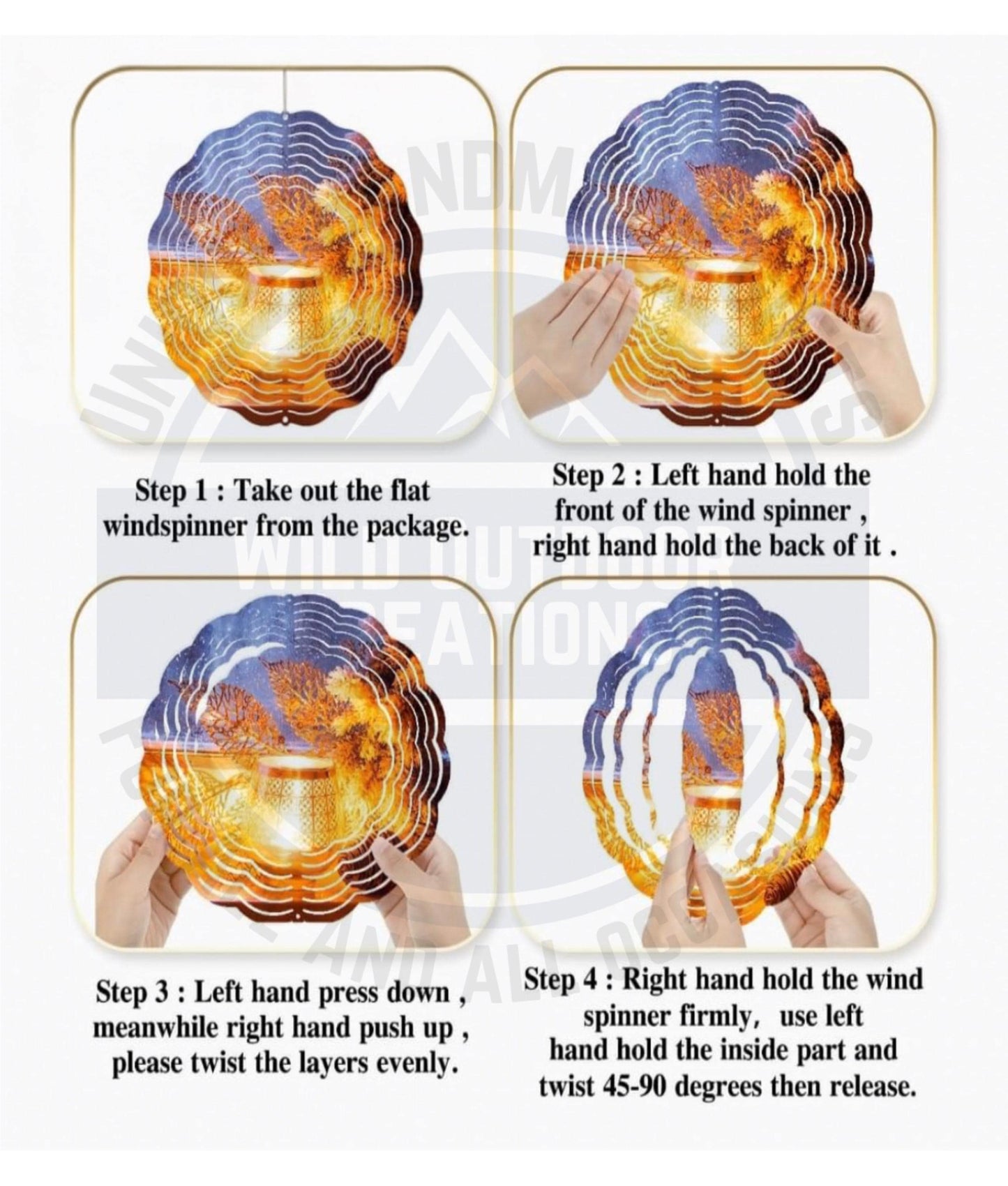 Wolf Head Wind Spinner  Double-Sided UV Resistant Outdoor Art for Northern Lights Decor