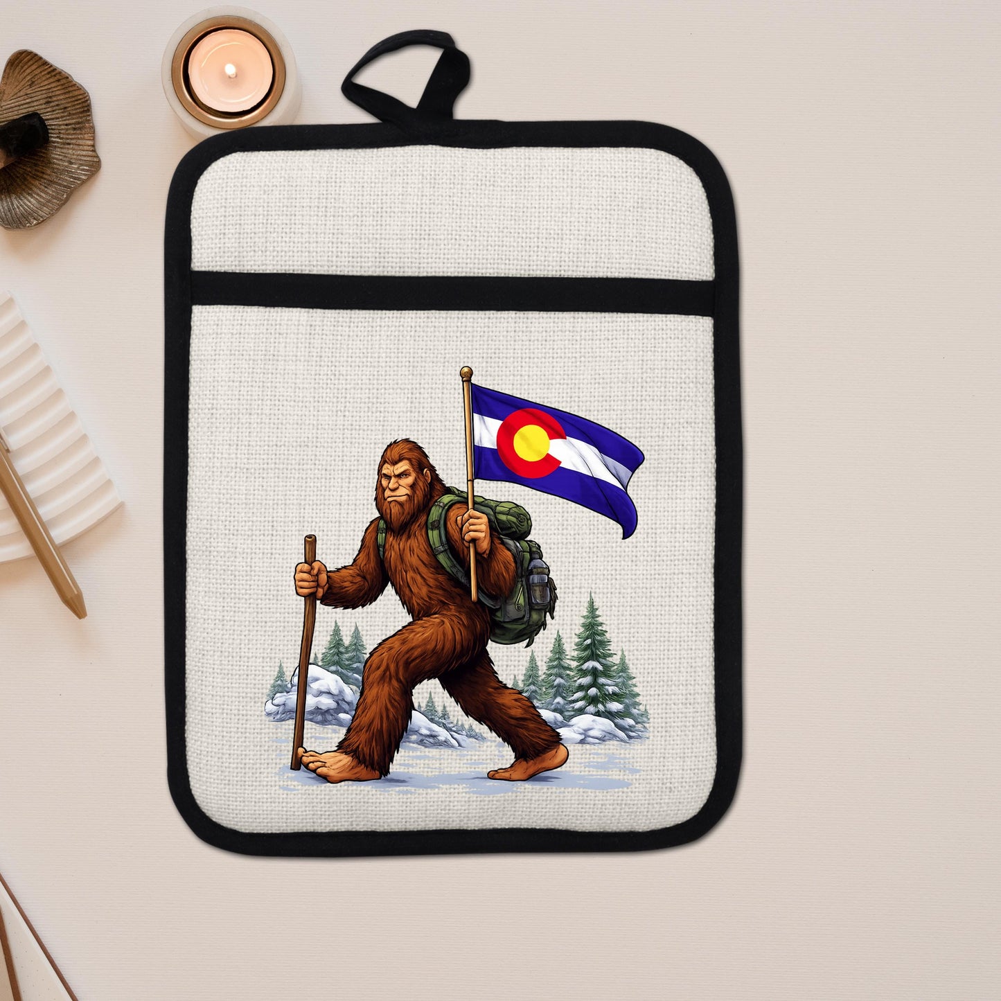 Bigfoot Pot Holder – Silicone Trivet Mitt | Pocket Style Heat Resistant Mitt