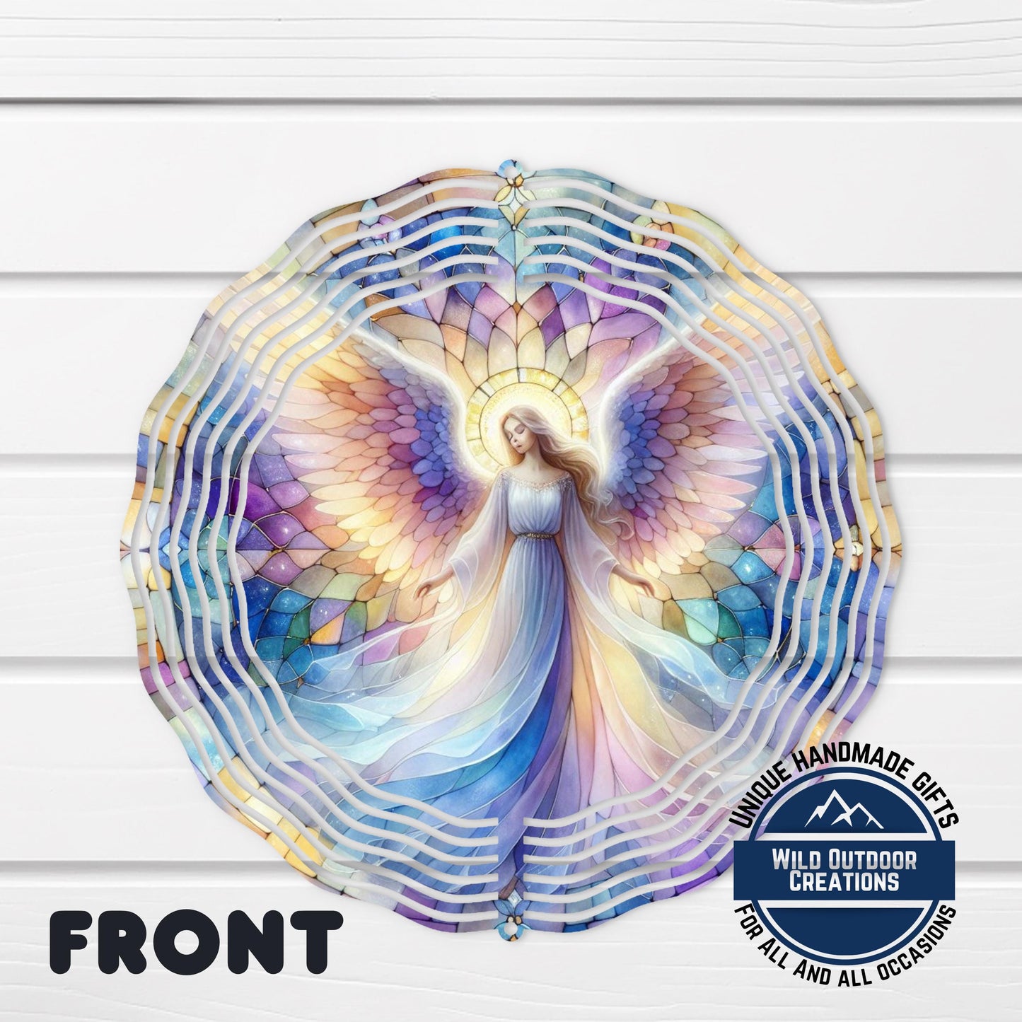 Angel Wind Spinner – 10 Inch Pastel Aluminum Garden Decor with 360° Swivel