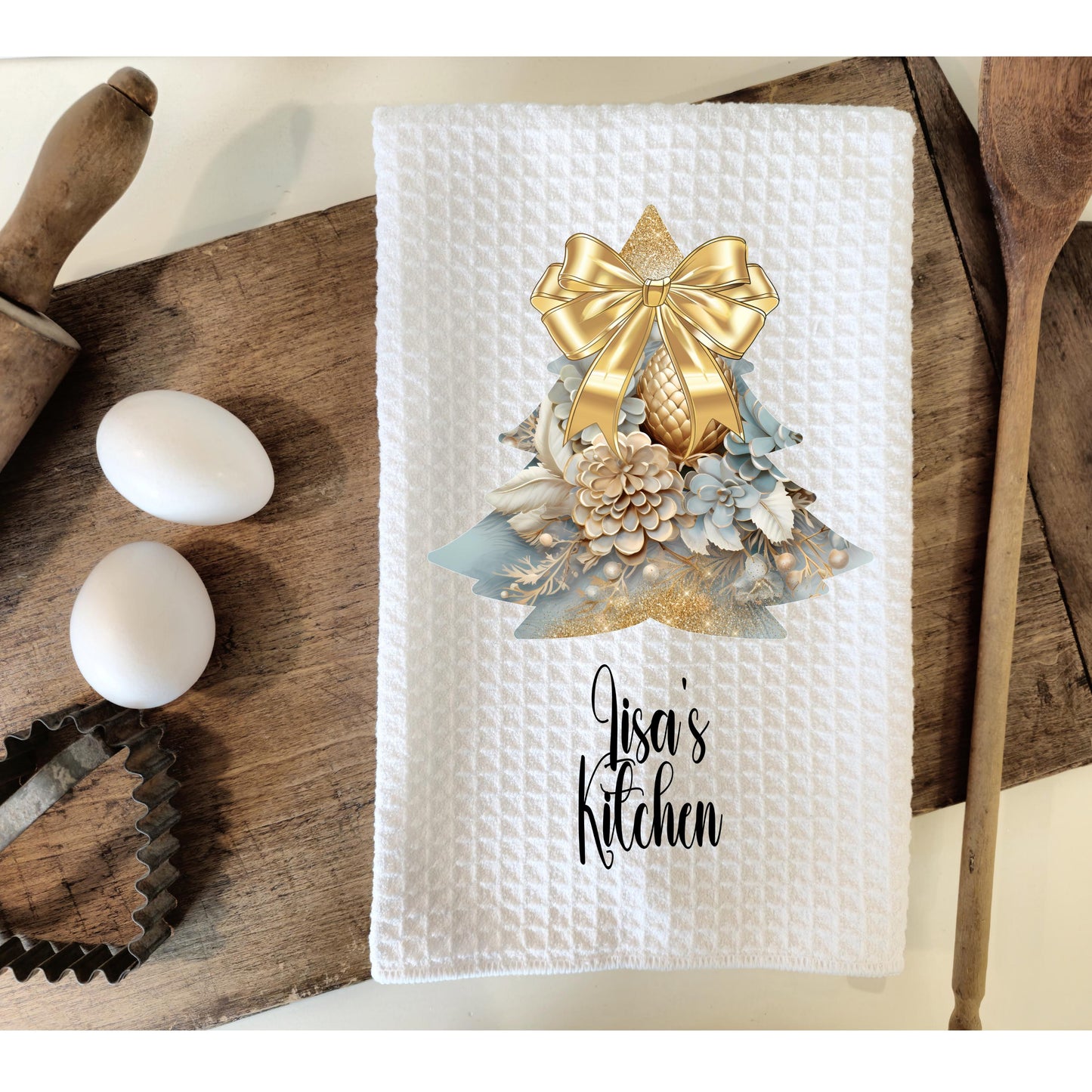 Rustic Christmas Tree Kitchen Towel for Holiday Decor and Festive Home Touches