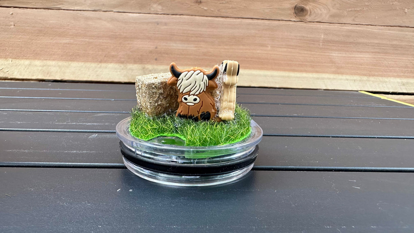 Highland Cow Tumbler with Topper, Unique Gifts for Cowgirl, Christmas Gifts For Her