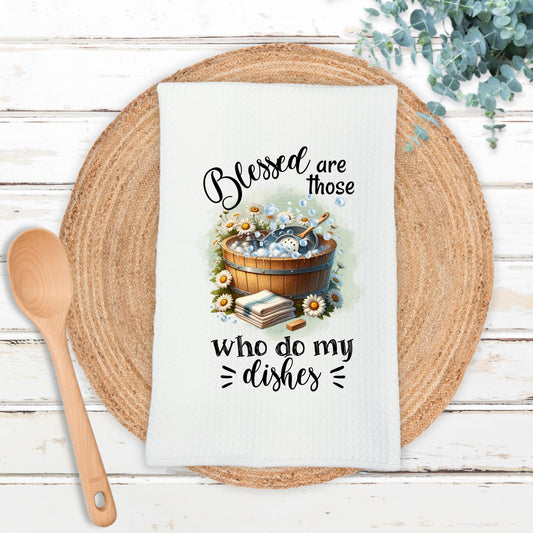 Funny Quote Waffle Weave Towel, Unique Hostess Gift, Cute Towel for Mom, Fun Kitchen Decor, Sassy Gifts for Sister, Charming Farmhouse Decor