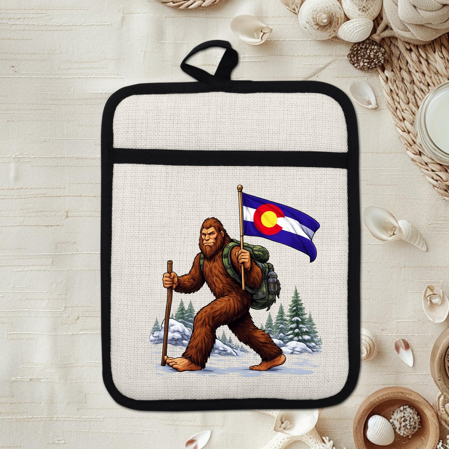 Bigfoot Pot Holder – Silicone Trivet Mitt | Pocket Style Heat Resistant Mitt