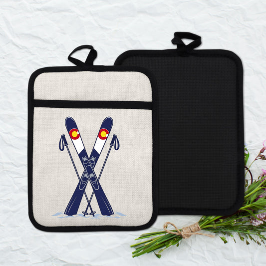 Ski Oven Mitt – Heat Resistant Silicone Pot Holder With Loop | Colorado Kitchen Decor