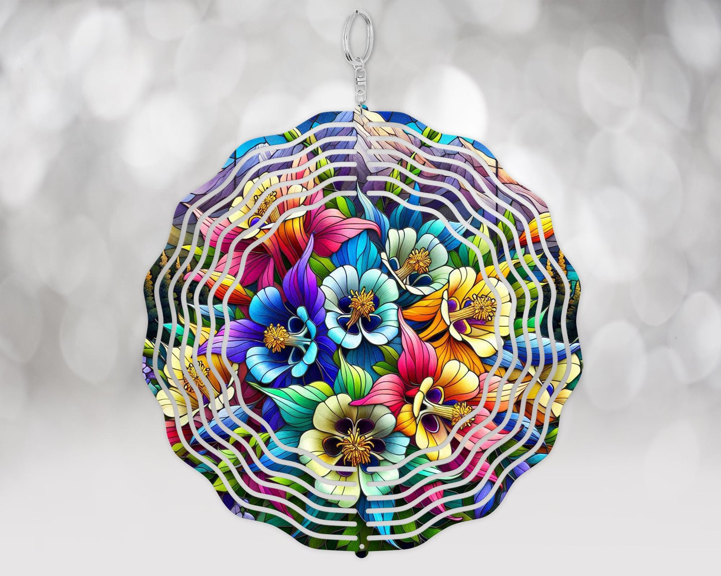 Columbine Flower Wind Spinner - Vibrant Garden Art with Spinning Motion