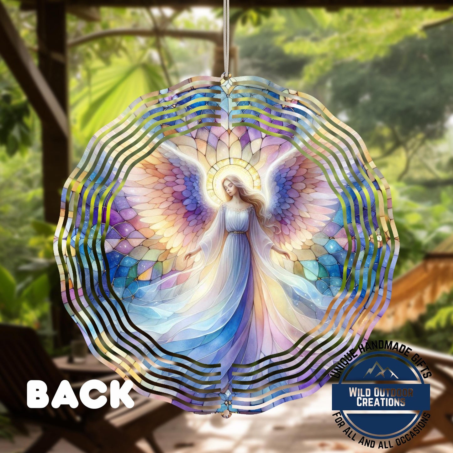 Angel Wind Spinner – 10 Inch Pastel Aluminum Garden Decor with 360° Swivel