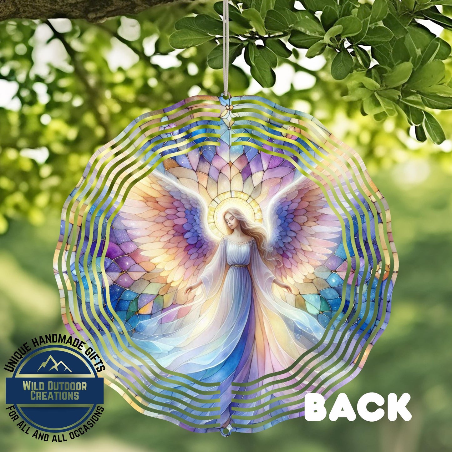 Angel Wind Spinner – 10 Inch Pastel Aluminum Garden Decor with 360° Swivel