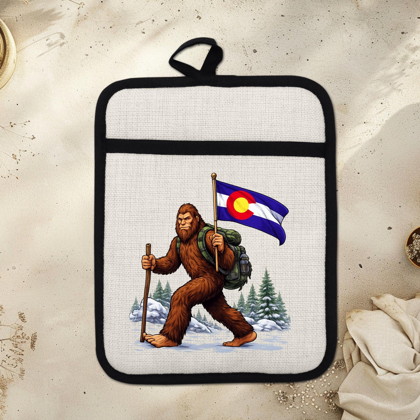 Bigfoot Pot Holder – Silicone Trivet Mitt | Pocket Style Heat Resistant Mitt