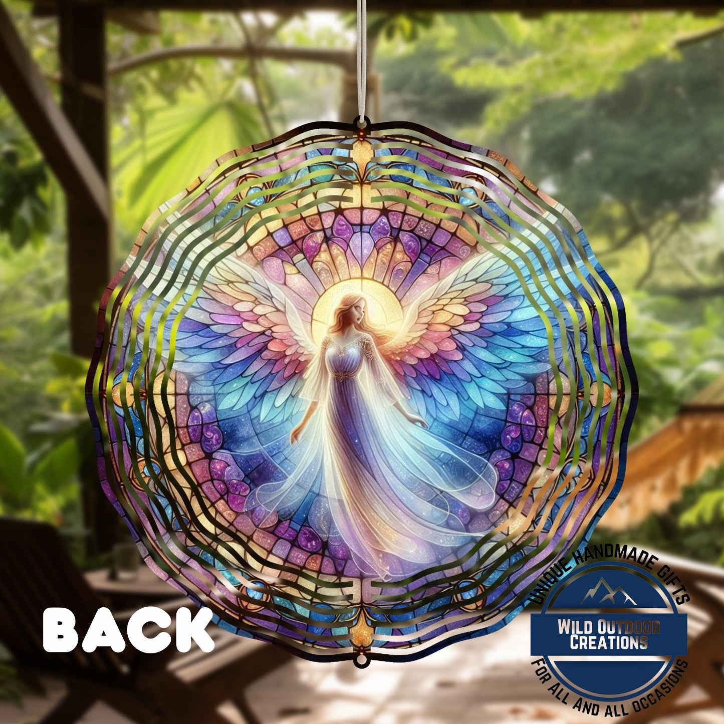 Angel Wind Spinner – Pastel Garden Decor | Unique Mother's Day Gift, Outdoor Art