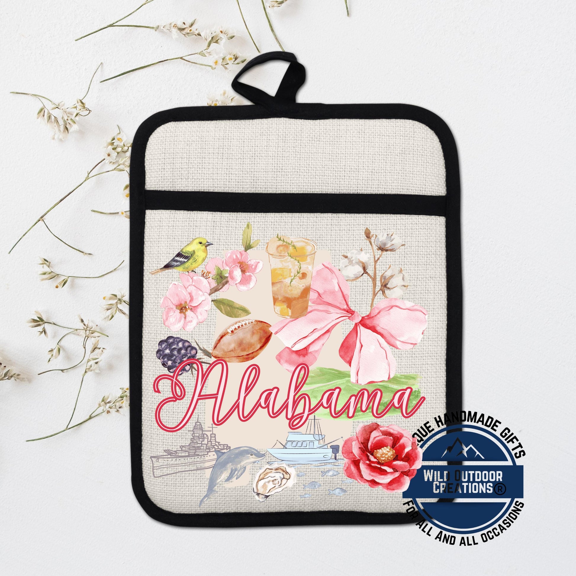 Alabama Pot Holder – State Pride Kitchen Gift | Southern Home Decor, Non Slip Grip - additional product photo 10