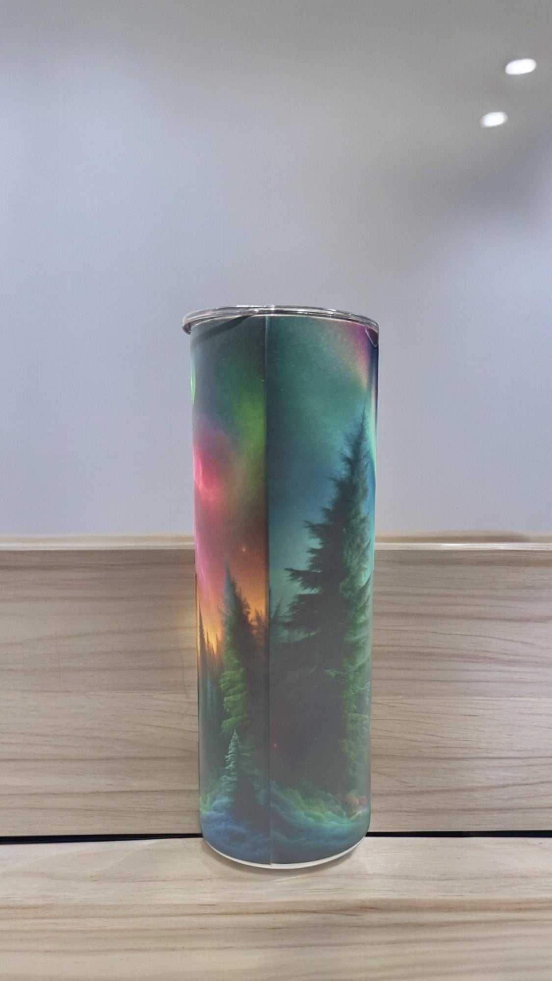 Bigfoot Northern Lights Tumbler, Unique Gifts for Men, Glow in The Dark Tumbler