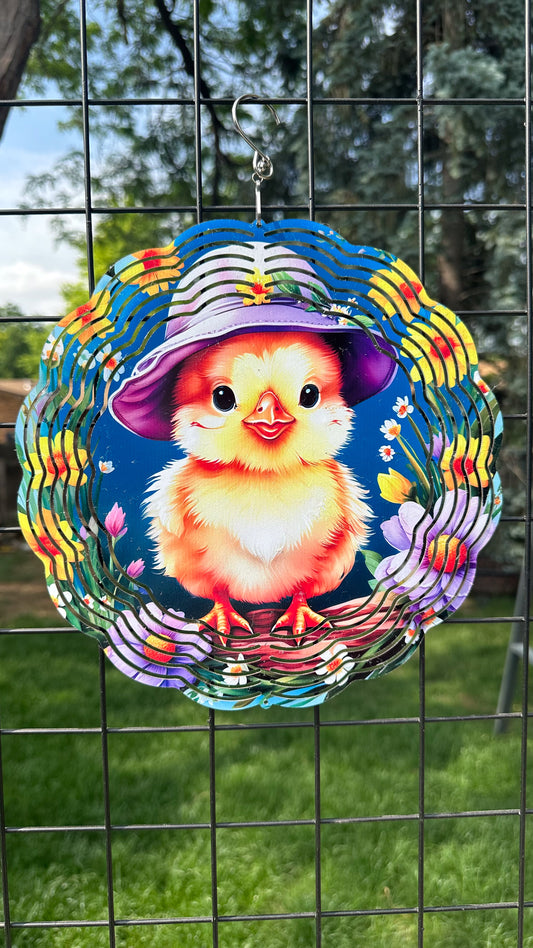 Floral Duck 3D Wind Spinner, 10' Wind Spinner