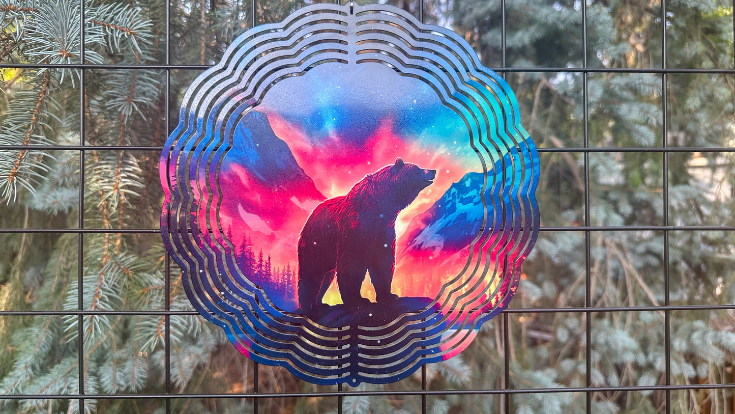 Bear Northern Lights Wind Spinner, 10' In Wind Spinner