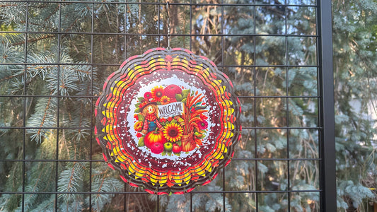 Fall Wind Spinner for Yard Decor - 10-Inch Autumn-Themed Garden Spinner Perfect Gift for Fall Lovers