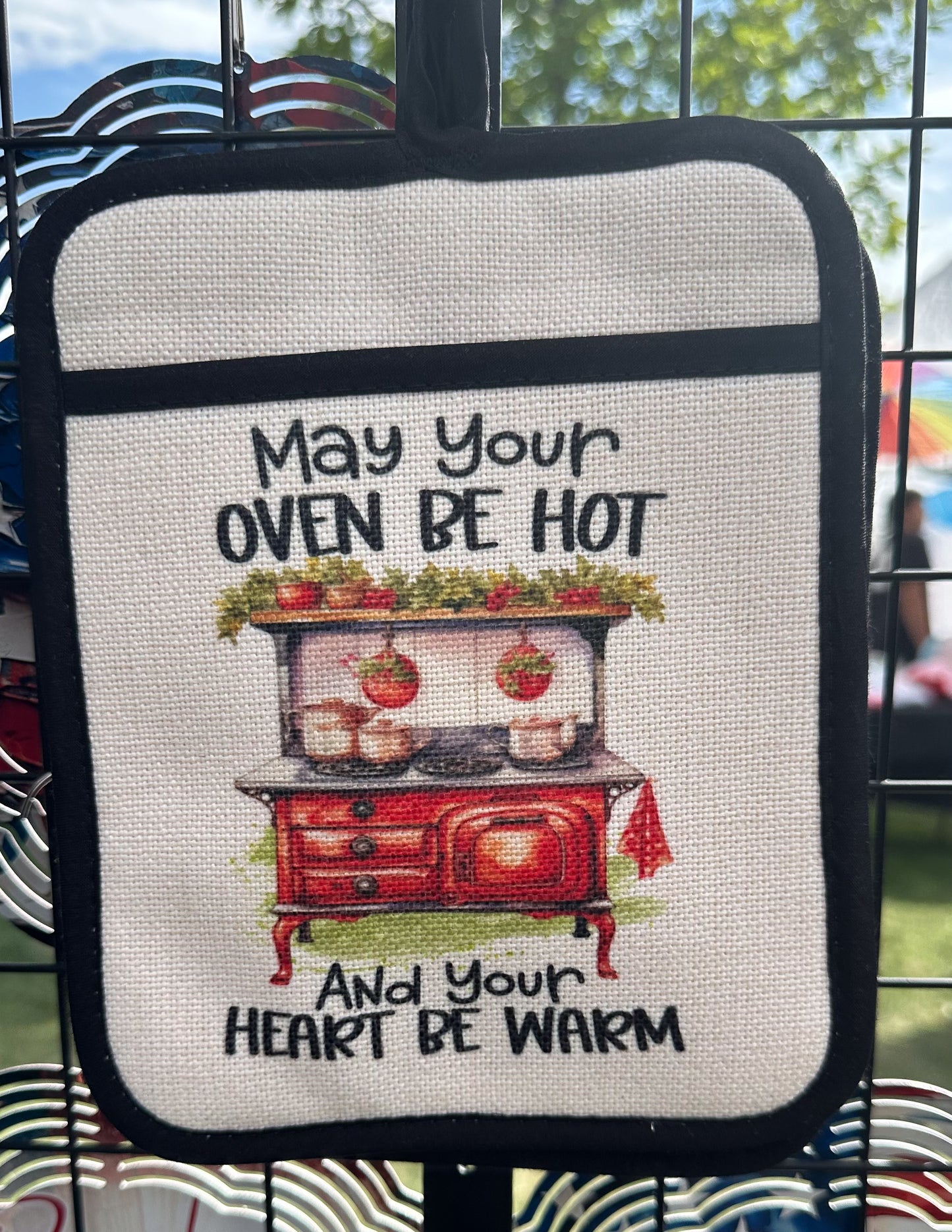 May Your Oven Be Hot and Your Heart Be Warm Oven Mitt, Kitchen Decor for Mom, Christmas Gifts for Mother