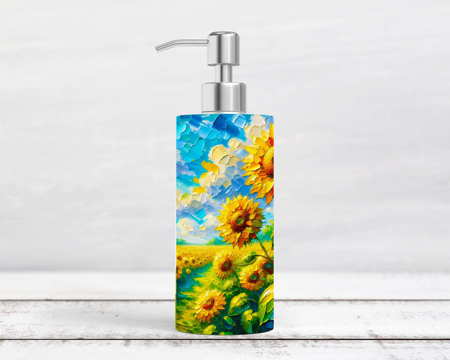 Stainless Steel Soap Pump Dispenser for 18oz Sunflower Lotion - Stylish Bathroom  Kitchen Decor Gift for Teachers Moms and Hostesses