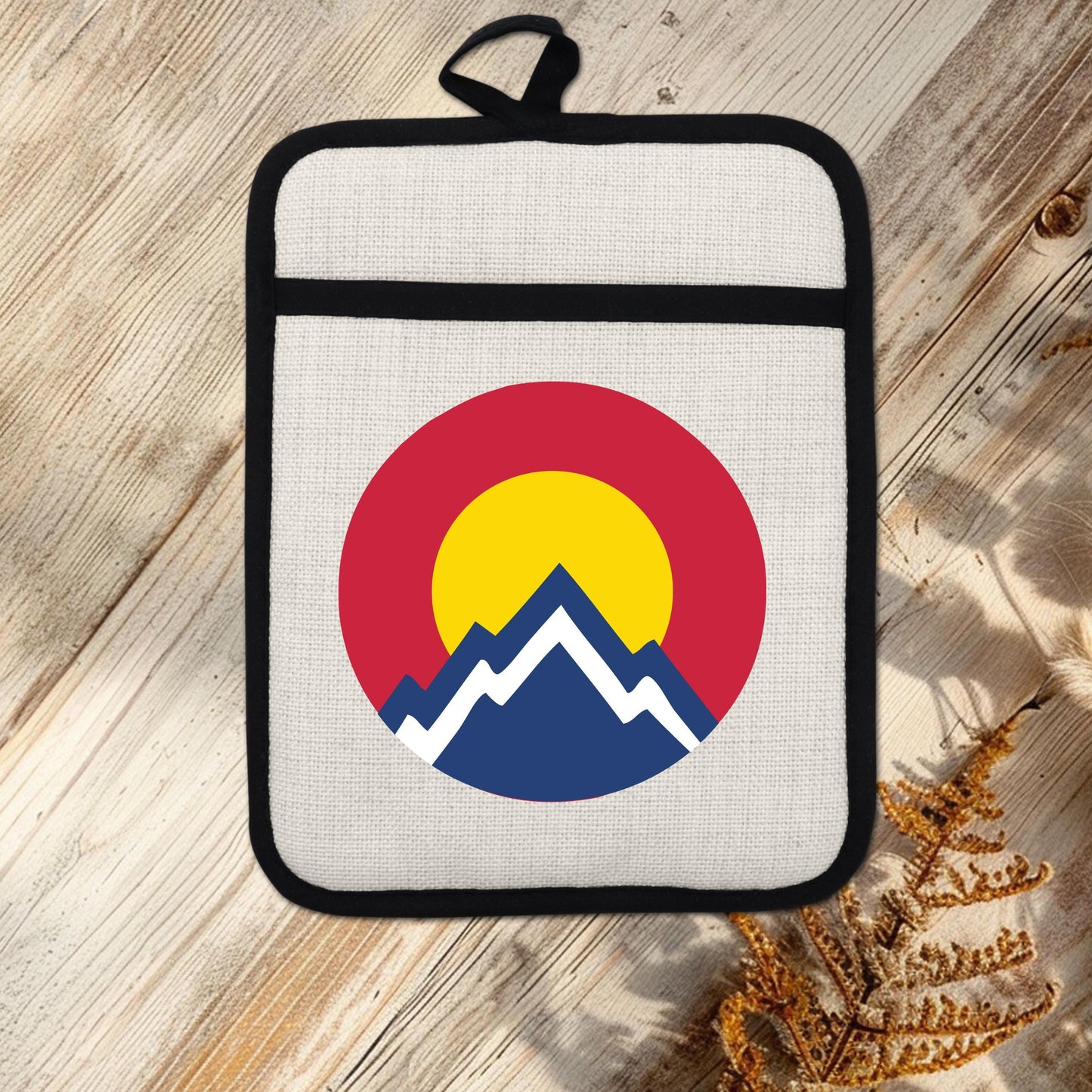 Colorado Pot Holder | Silicone Pocket Oven Mitt With Heat Resistant Trivet