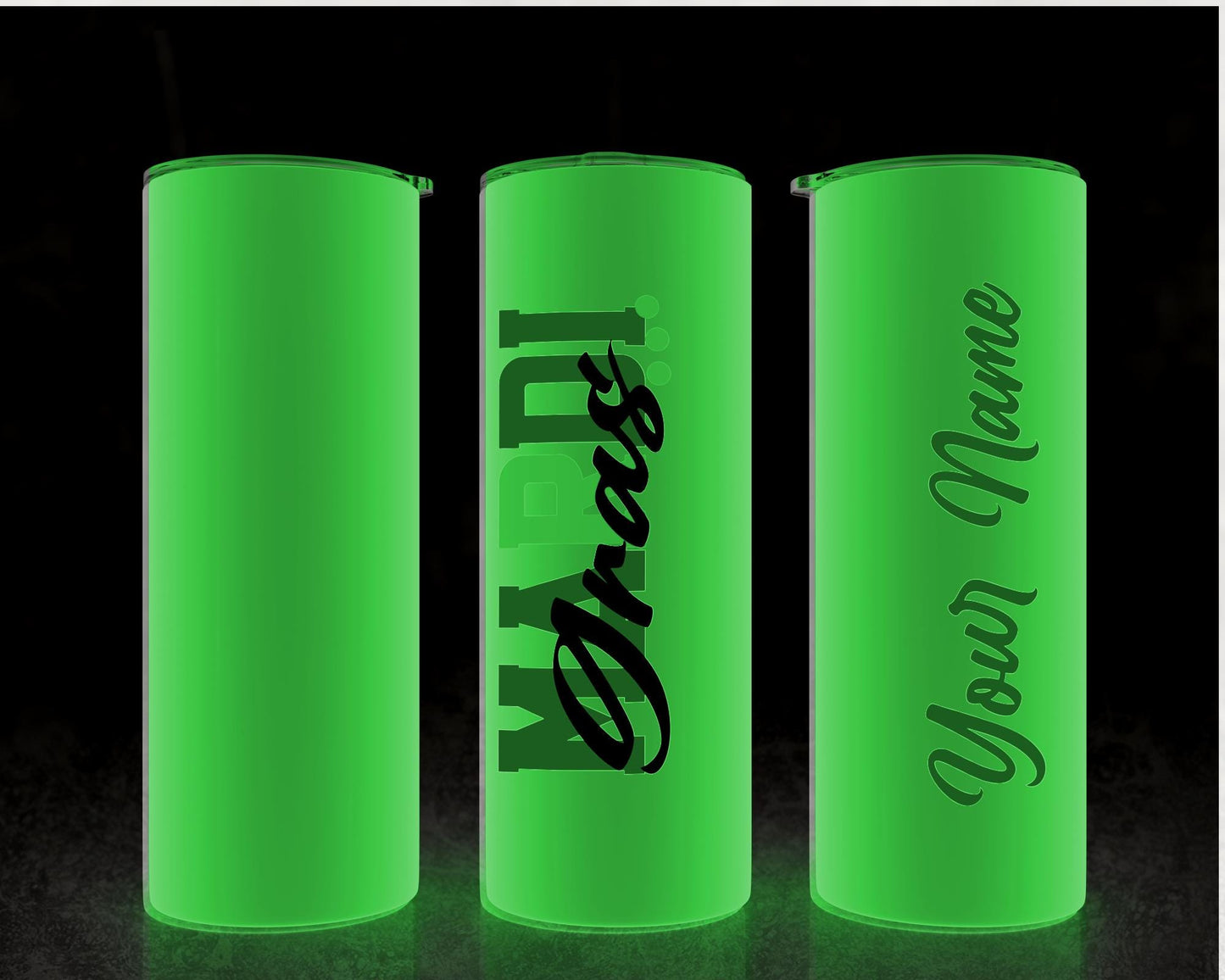 Glow-in-the-Dark Tumbler - Custom Name Skinny Steel Cup | 20oz or 30oz Double Wall - additional product photo 13
