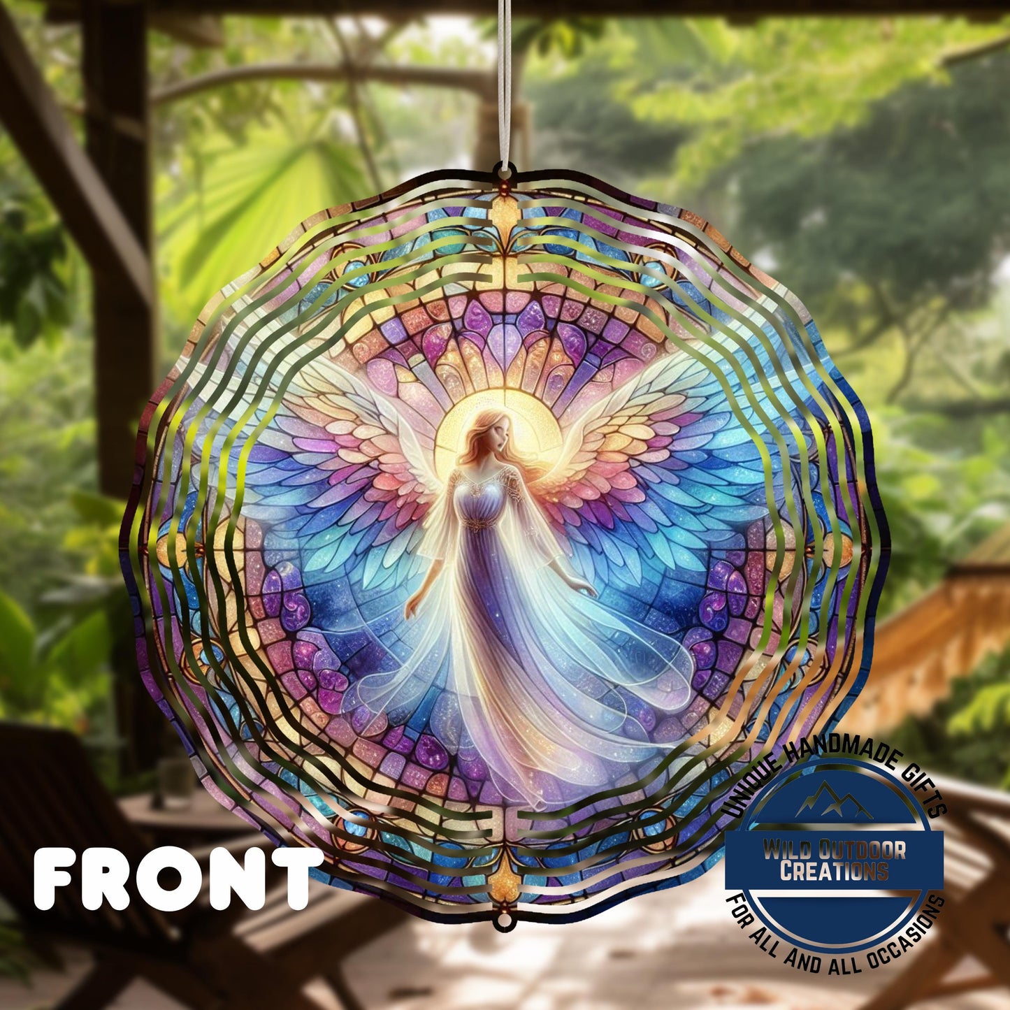 Angel Wind Spinner – Pastel Garden Decor | Unique Mother's Day Gift, Outdoor Art