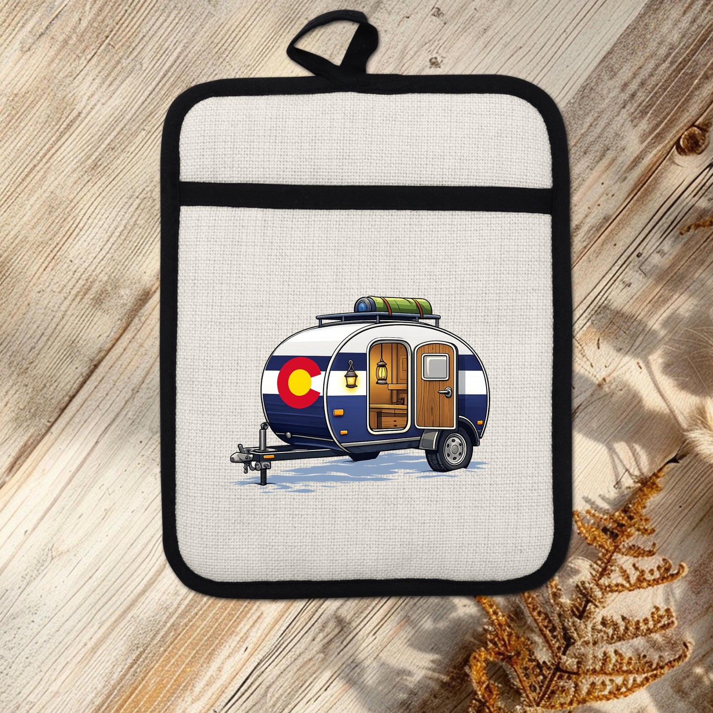 Pot Holder Oven Mitt - Heat Resistant Silicone Trivet | Colorado Camper Gift