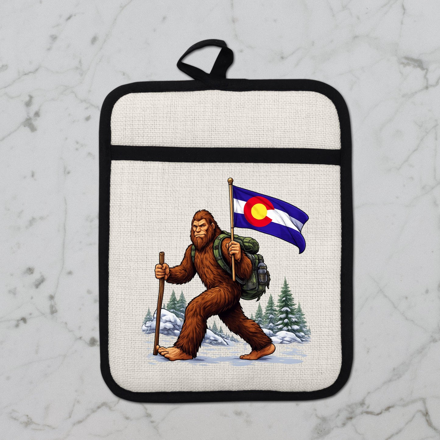 Bigfoot Pot Holder – Silicone Trivet Mitt | Pocket Style Heat Resistant Mitt