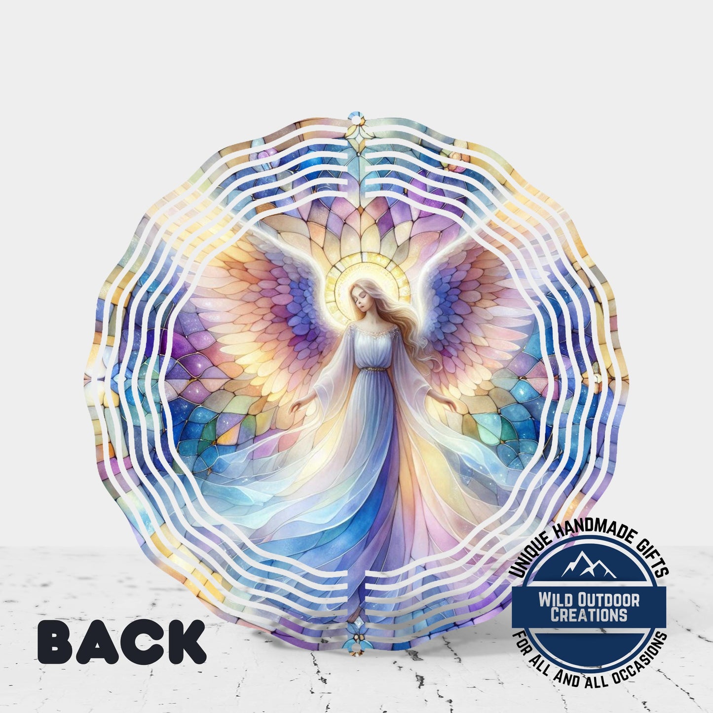 Angel Wind Spinner – 10 Inch Pastel Aluminum Garden Decor with 360° Swivel