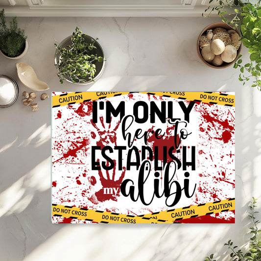 Crime Scene Cutting Board  Dark Humor Gift for Crime Junkies