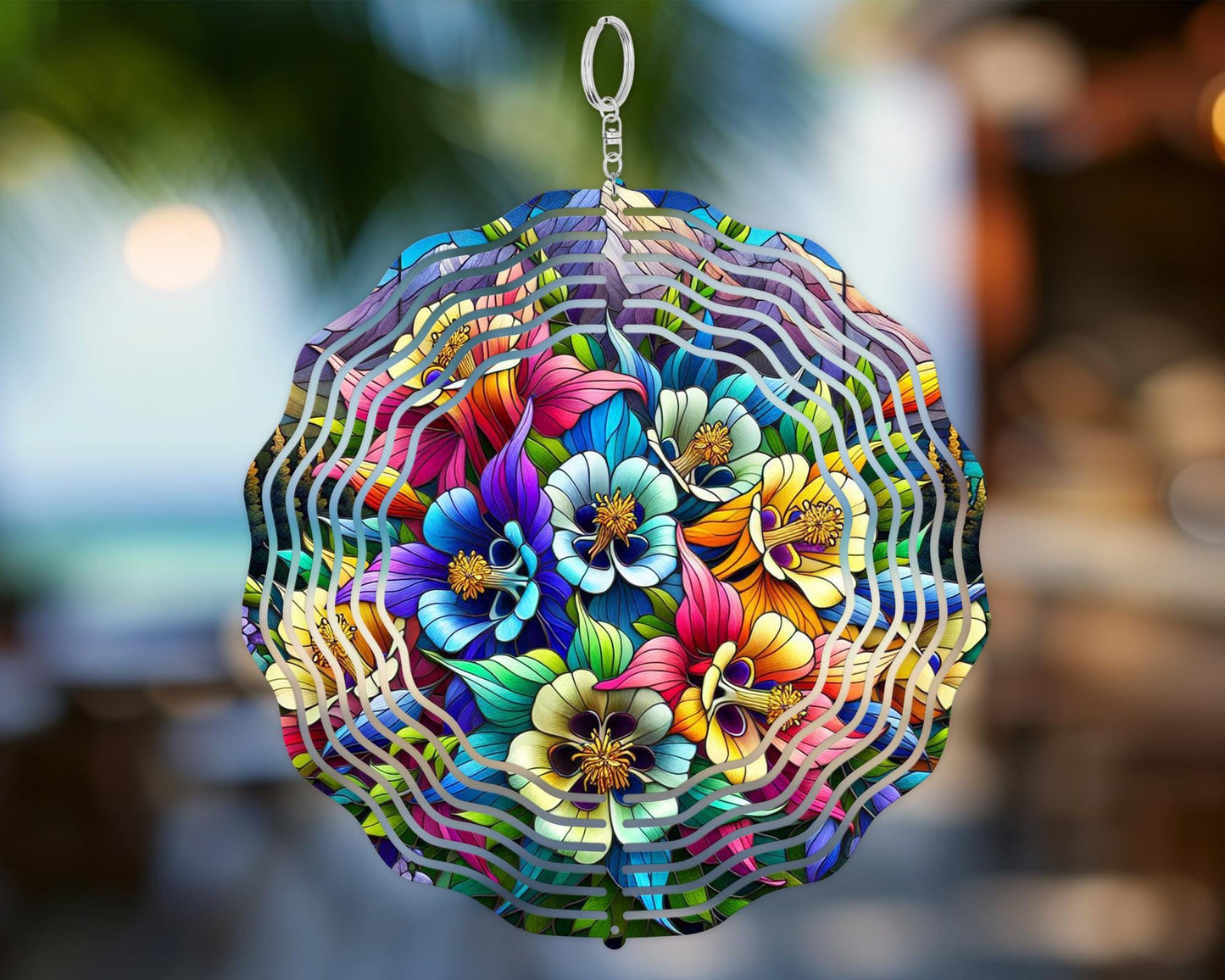 Columbine Flower Wind Spinner - Vibrant Garden Art with Spinning Motion