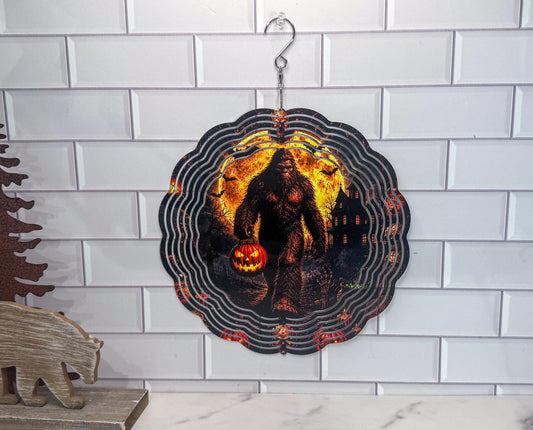 Big Foot Halloween Wind Spinner, Scary Porch Decor, 360 Swivel
